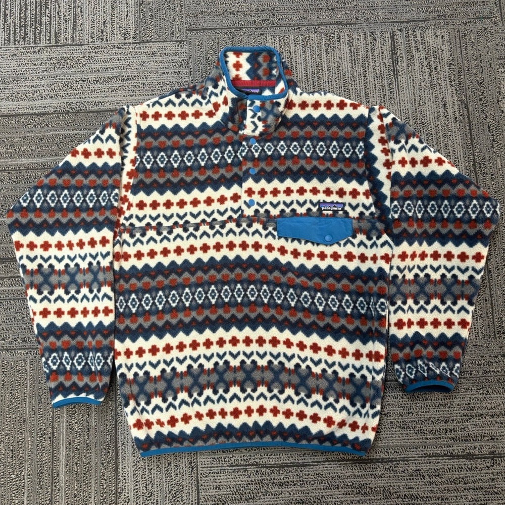 Patagonia Synchilla Lightweight Snap-T Pullover Aztec Print